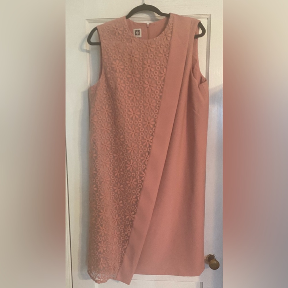 Anne Klein Embroidered Overlay
Shift Dress Women’s 16
Petal Pink - Picture 13 of 14